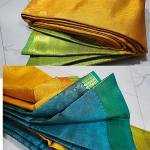 Luxurious Handwoven Silk Saree – Golden Yellow & Green