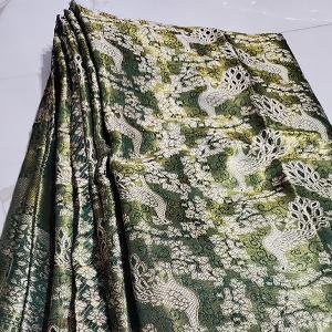 Regal Green Peacock Motif Silk Saree